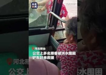 A #forklift driving force in Fangshan, Beijing #rescued a circle of relatives of three within the flood