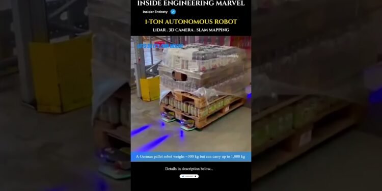 Germany’s Forklift Killer 🤖🚧 | 1-Ton Independent Pallet Robotic #tech #science #engineering