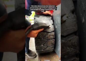 Business Forklift Tire Repairs: Precision Regrooving Procedure