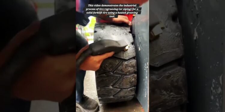 Business Forklift Tire Repairs: Precision Regrooving Procedure