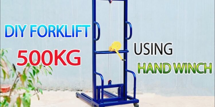 I Buiilt A Forklift the usage of Hand Winch at house
