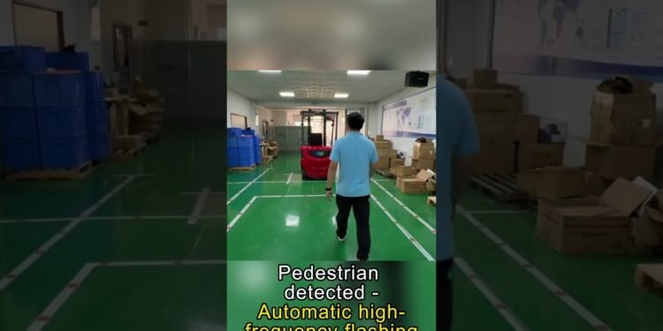 Forklift protection caution lighting fixtures | AI detects coming near employees