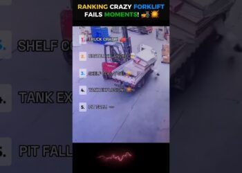 RANKING CRAZY FORKLIFT FAILS! (LEVEL 5-1) 🚜💥 #shorts