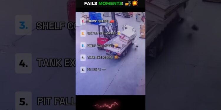 RANKING CRAZY FORKLIFT FAILS! (LEVEL 5-1) 🚜💥 #shorts
