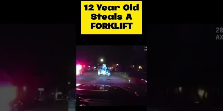 12 12 months Previous Steals a Forklift
