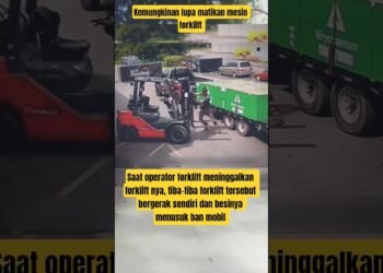 Lupa Matikan Mesin, Forklift Bergerak Sendiri #berbagiinfo #beritaviral #brief