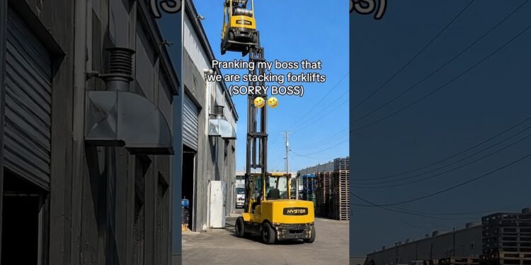 ARE YOU COMPLETELY INSANE? 💀 #prank #boss #building #forklift #aiprank